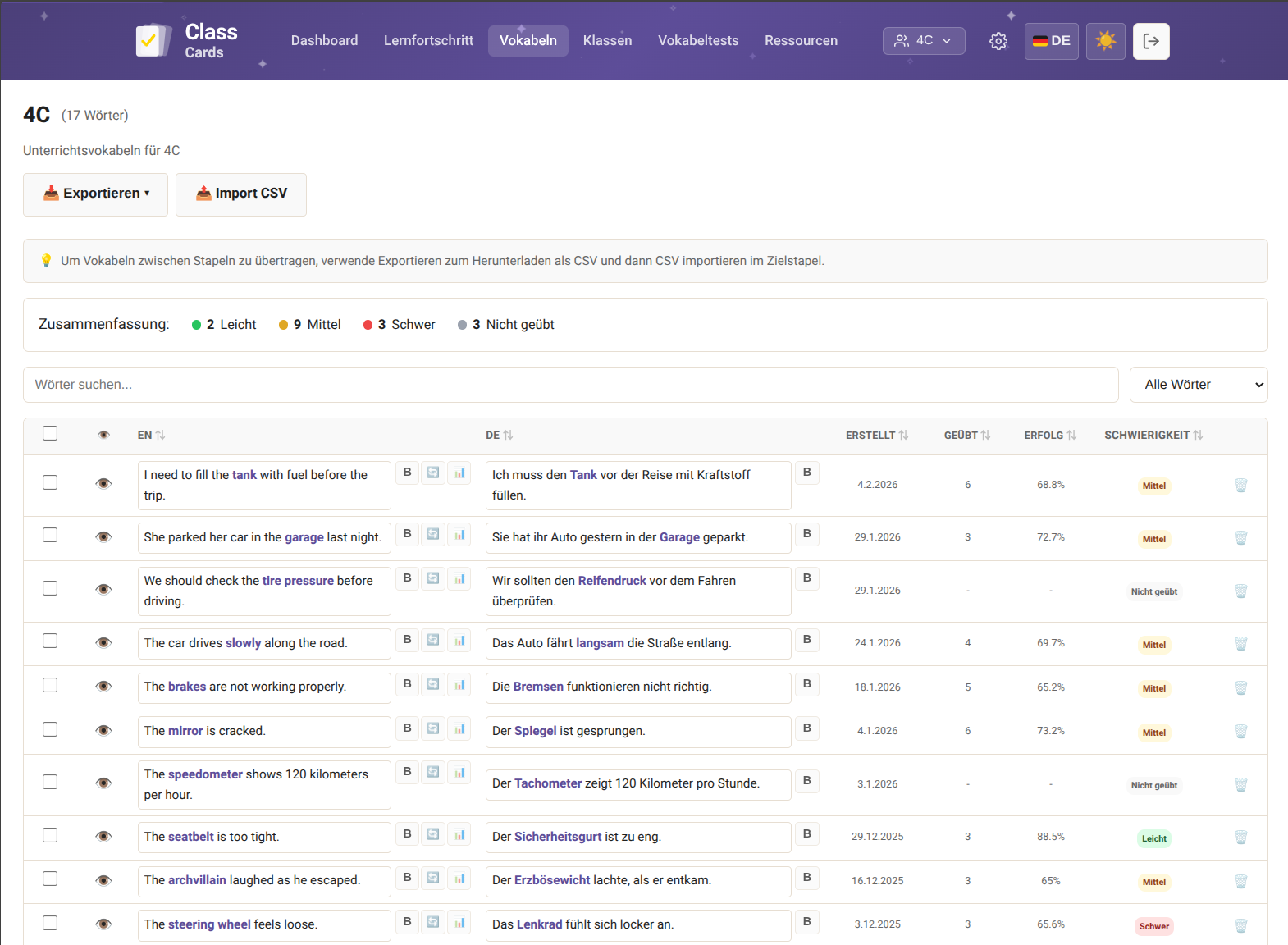Vocabulary Management